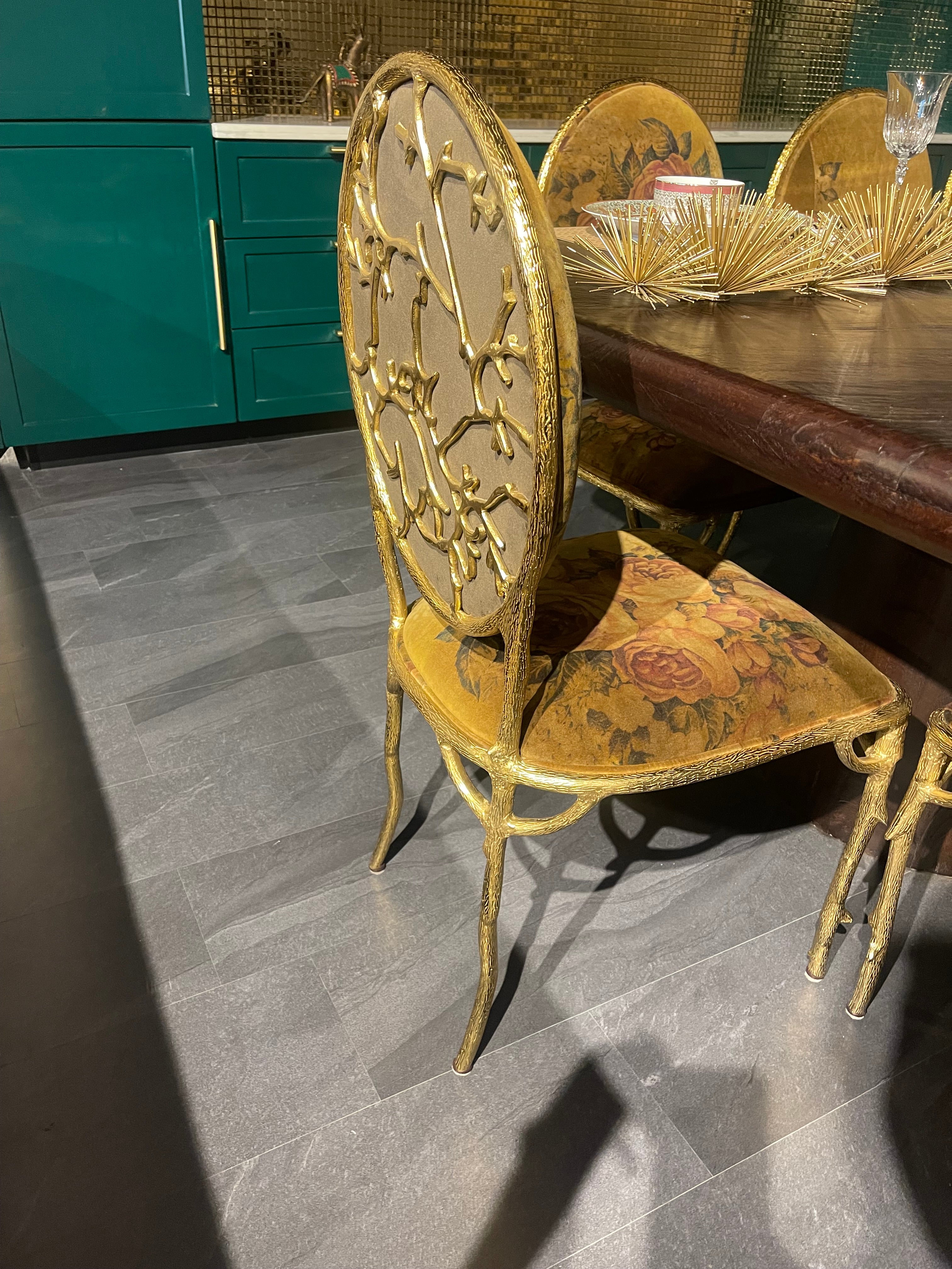 Sonarvan brass chairs